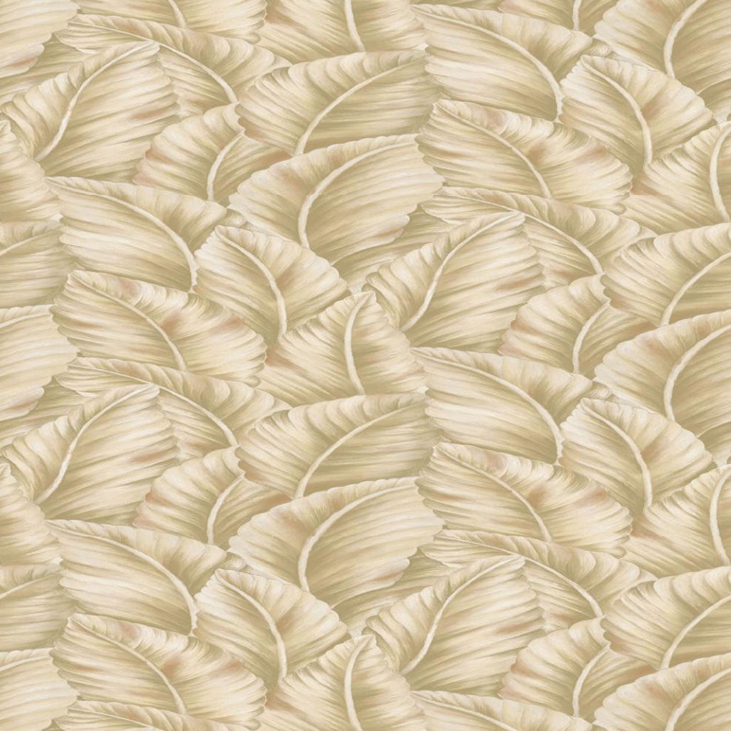 Caribbean Charm Leafy Wallpaper Design