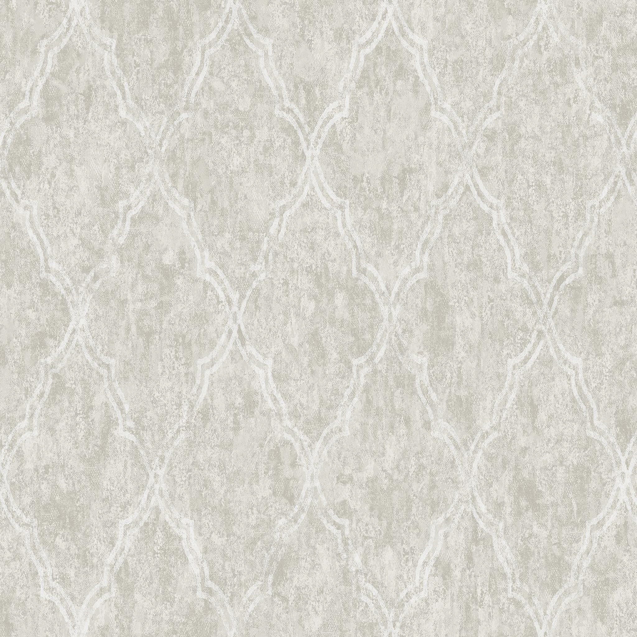 White Jacquard pattern on Grey Bliss Wallpaper – AapKaPainter WallPapers