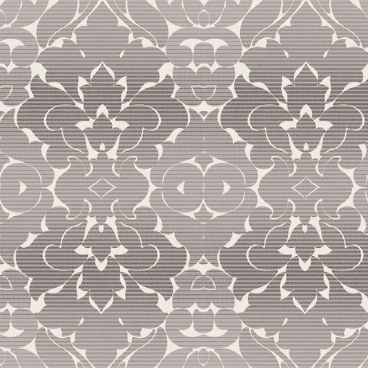 Graceful Grey Damask Wallpaper Design