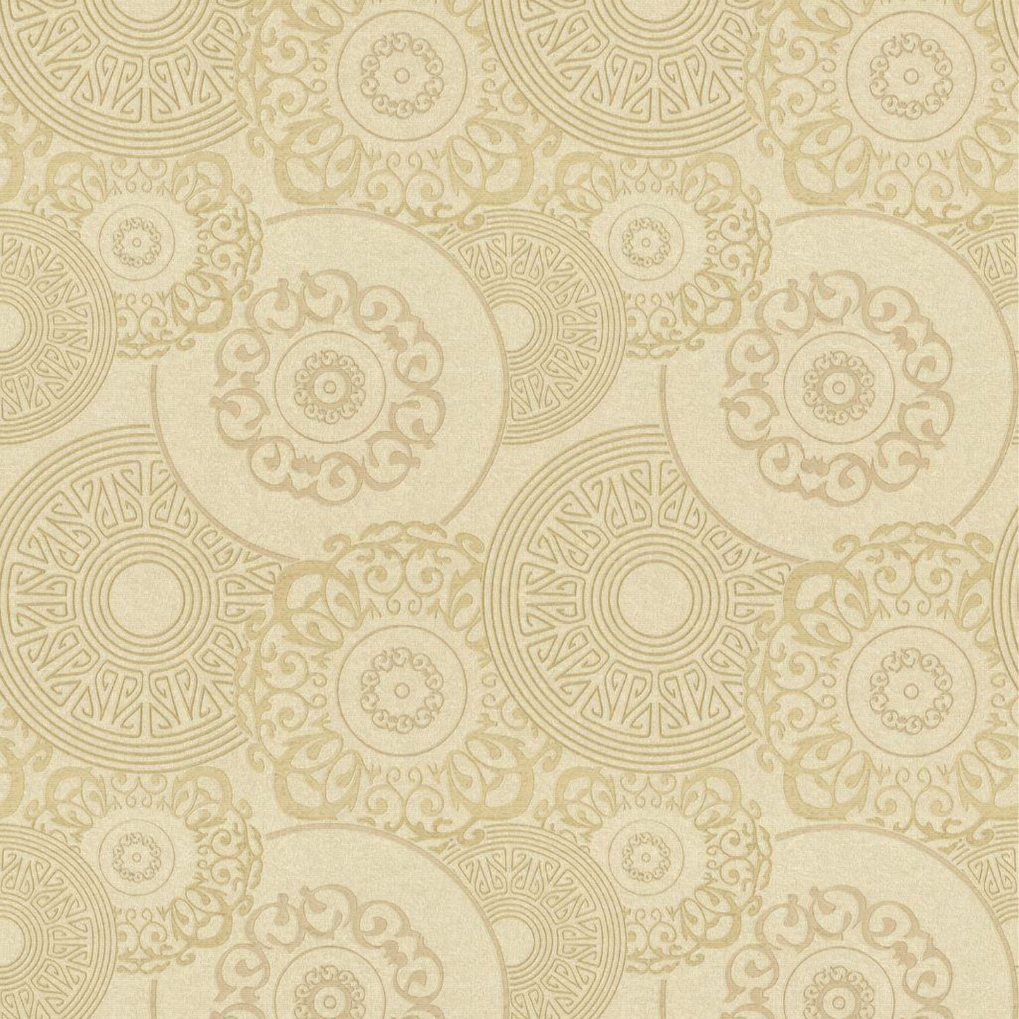 Beige Circular Abstract Wallpaper