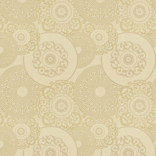 Beige Circular Abstract Wallpaper