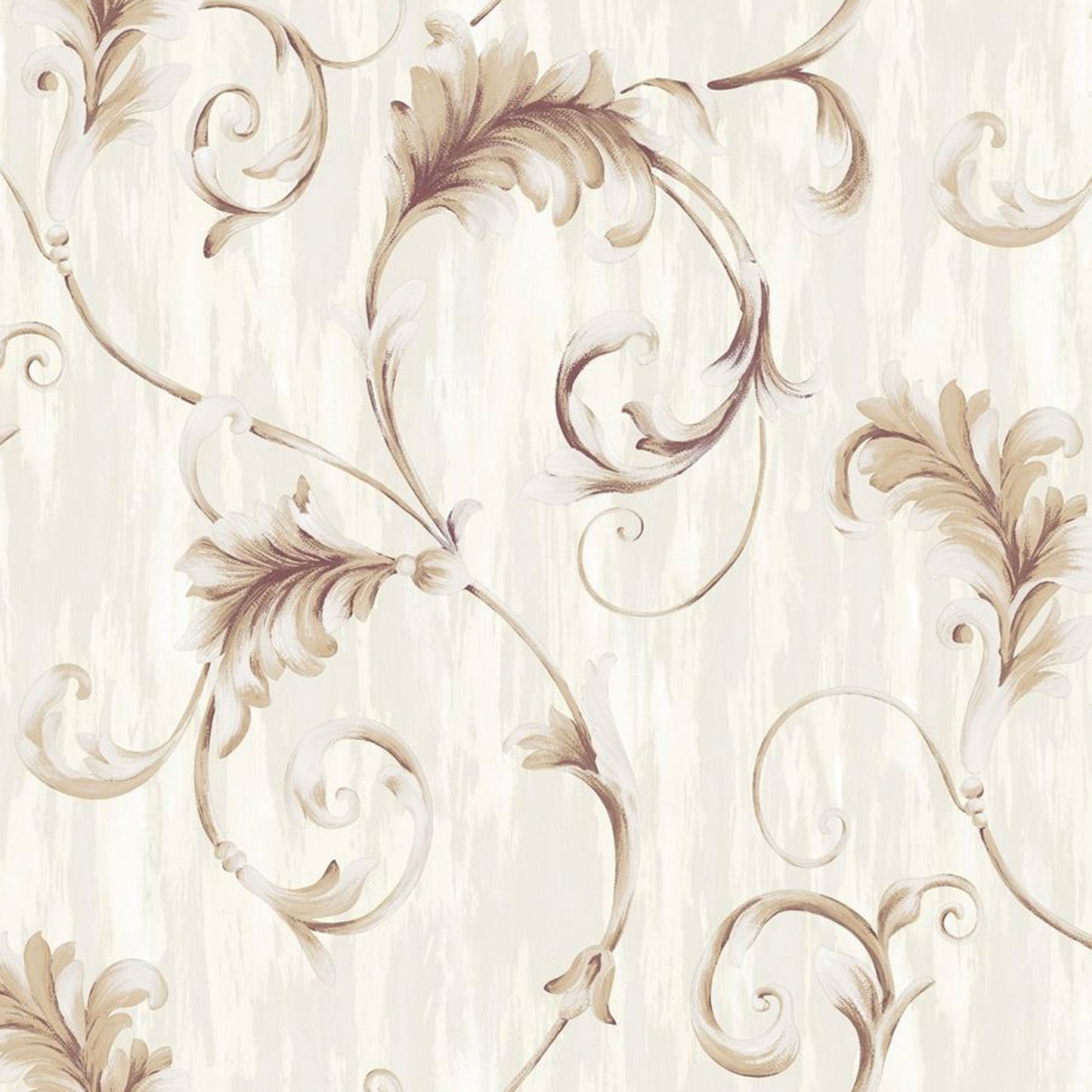 Floral Flourish Stucco Wallpaper