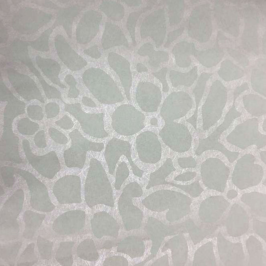 Graceful Grey Blooms Wallpaper Design