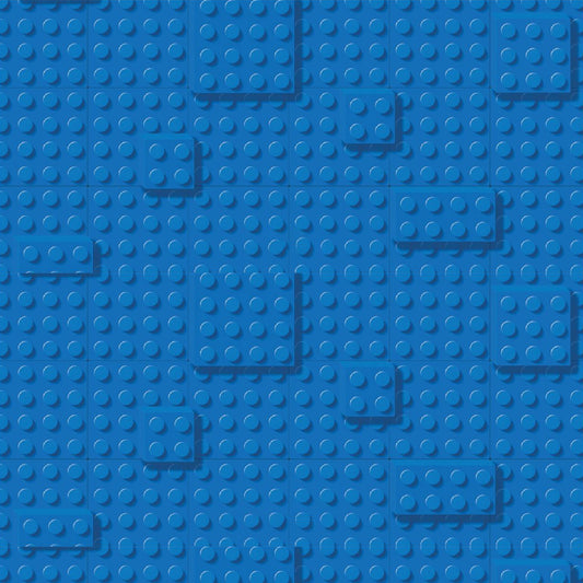 Blue Lego Bliss Geometric Wallpaper