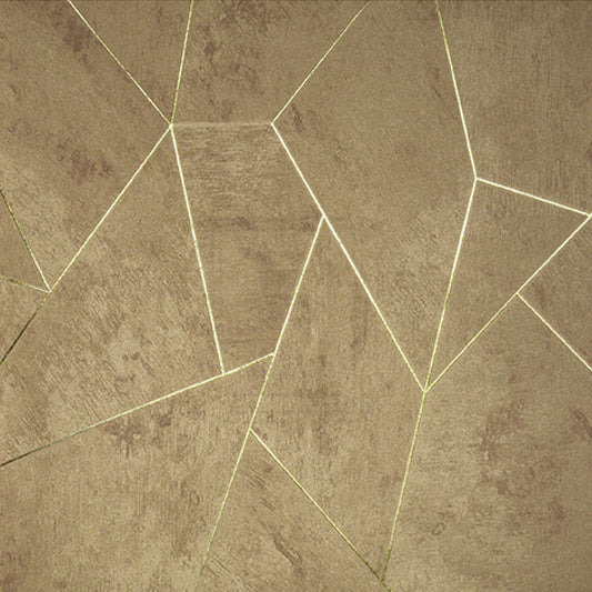 Gilded Geometric Accents Wallpaper
