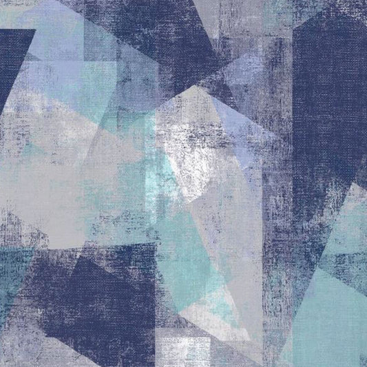 Abstract Blue Triangle Delight Wallpaper