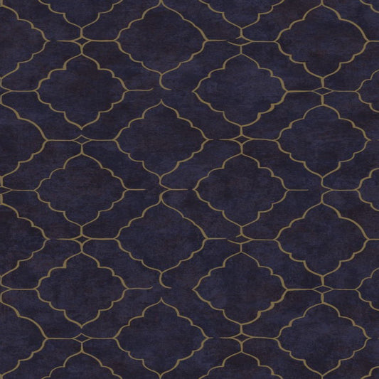 Navy Blue Golden Lantern Wallpaper