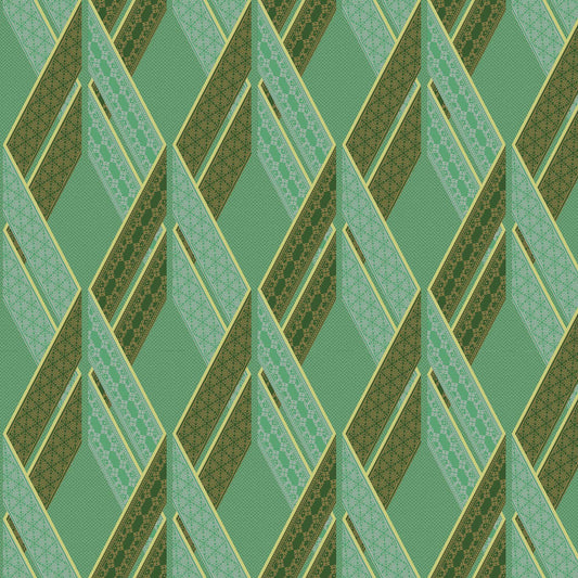 Green Diamond Chevron Wallpaper