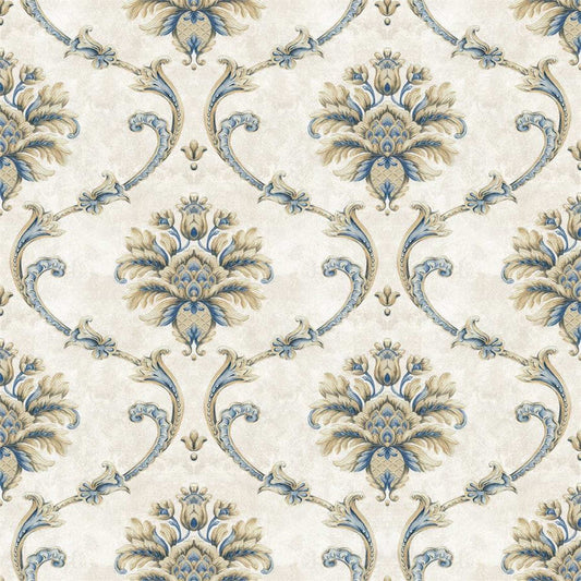 Vintage Blue Damask Elegant wallpaper