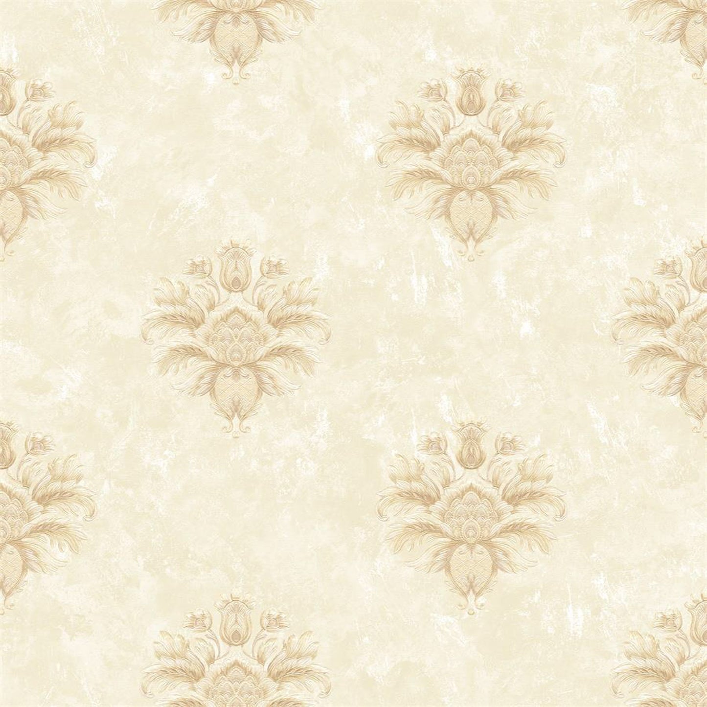 Shalimar Damask Flowers Wallpaper Design