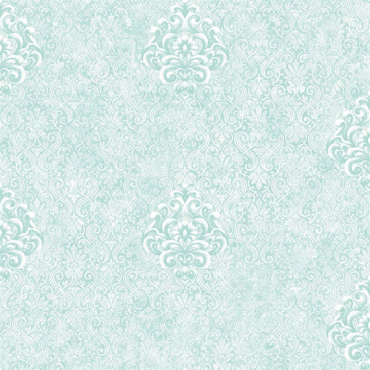 Frosty Damask Victorian Wallpaper Design