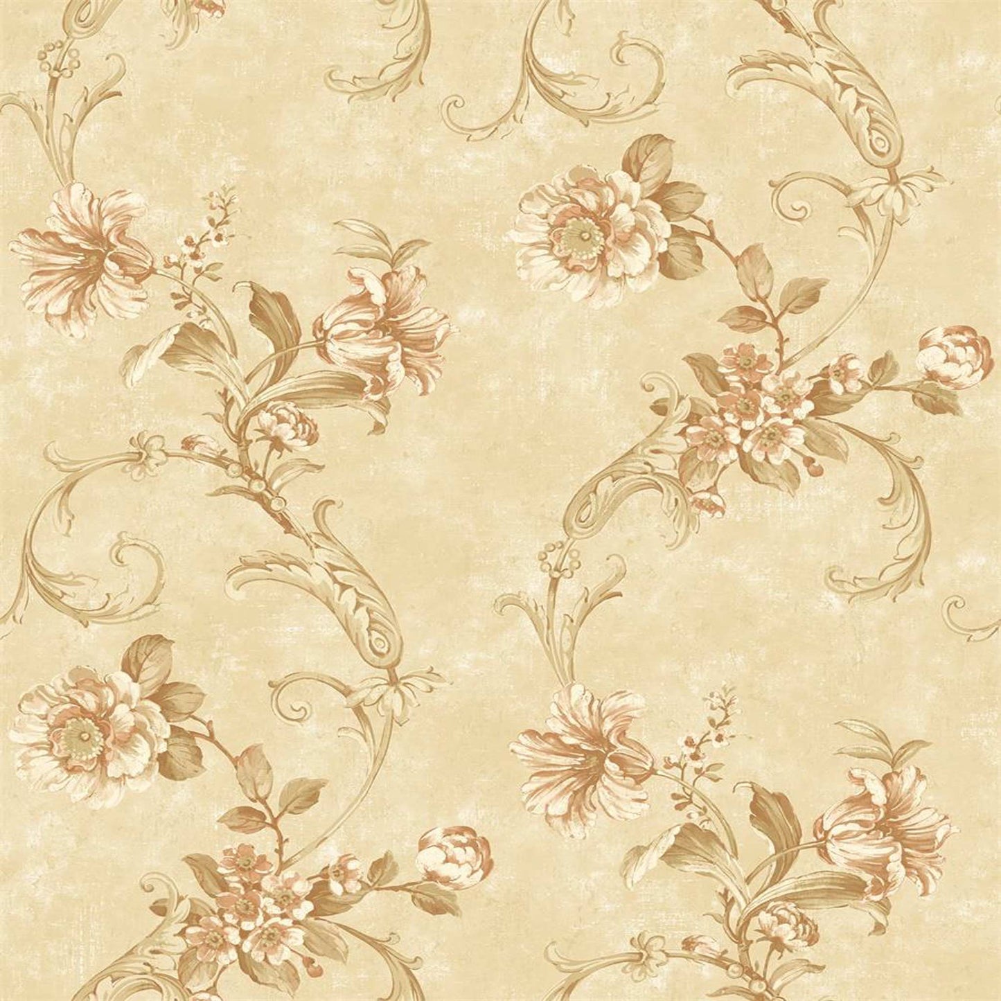 Elegant Victorian Floral Wallpaper