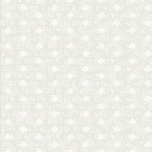 White Square Depth on geometric pattern wallpaper