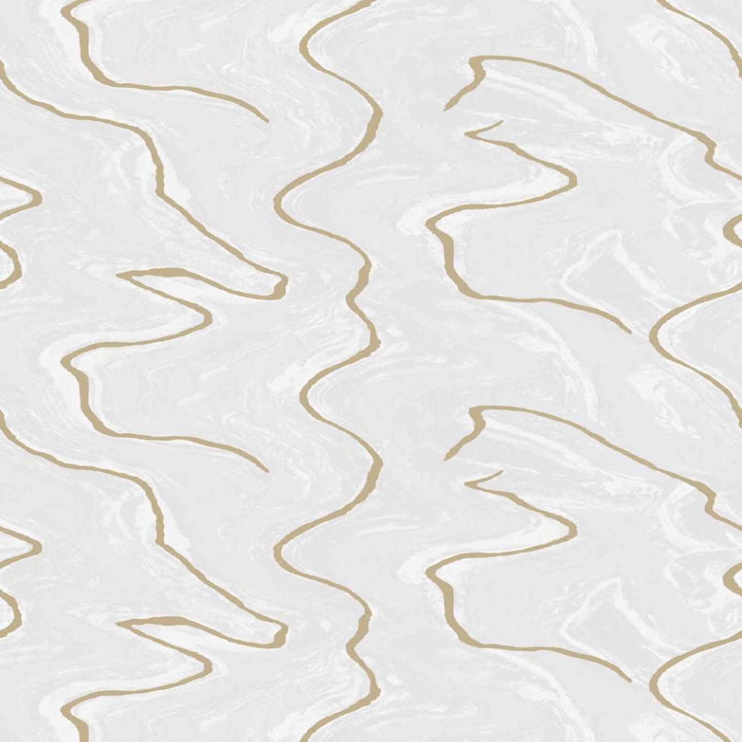 Organic Ripple Design Cream Wallpaper