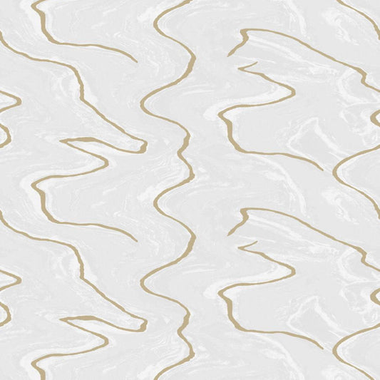 Organic Ripple Design Cream Wallpaper