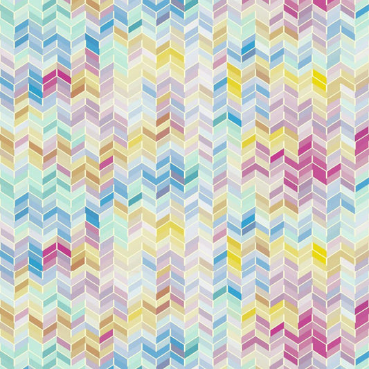 Dazzling Multicolor Zig-Zag Wallpaper