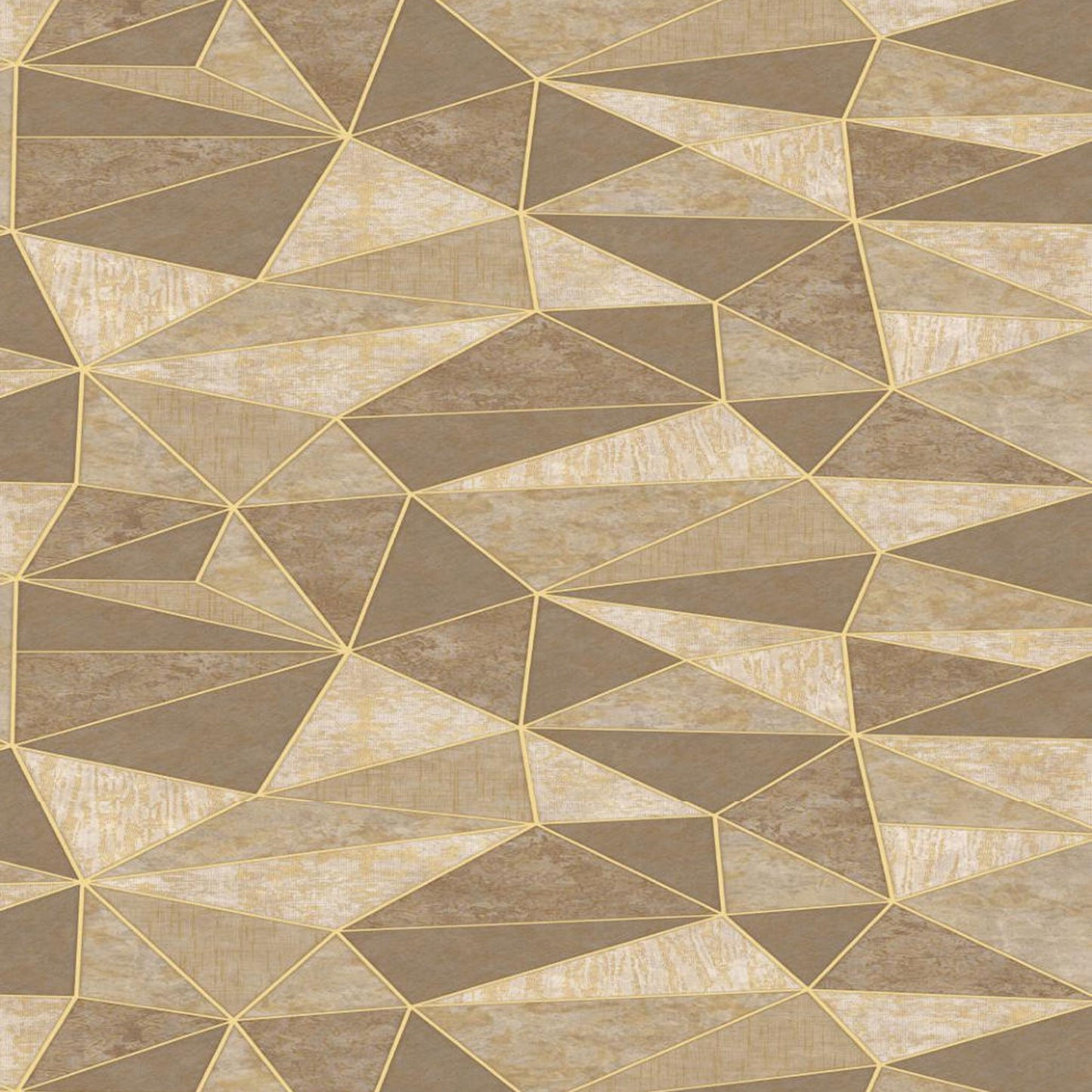 Golden-Edged Elegant Geometric Wallpaper