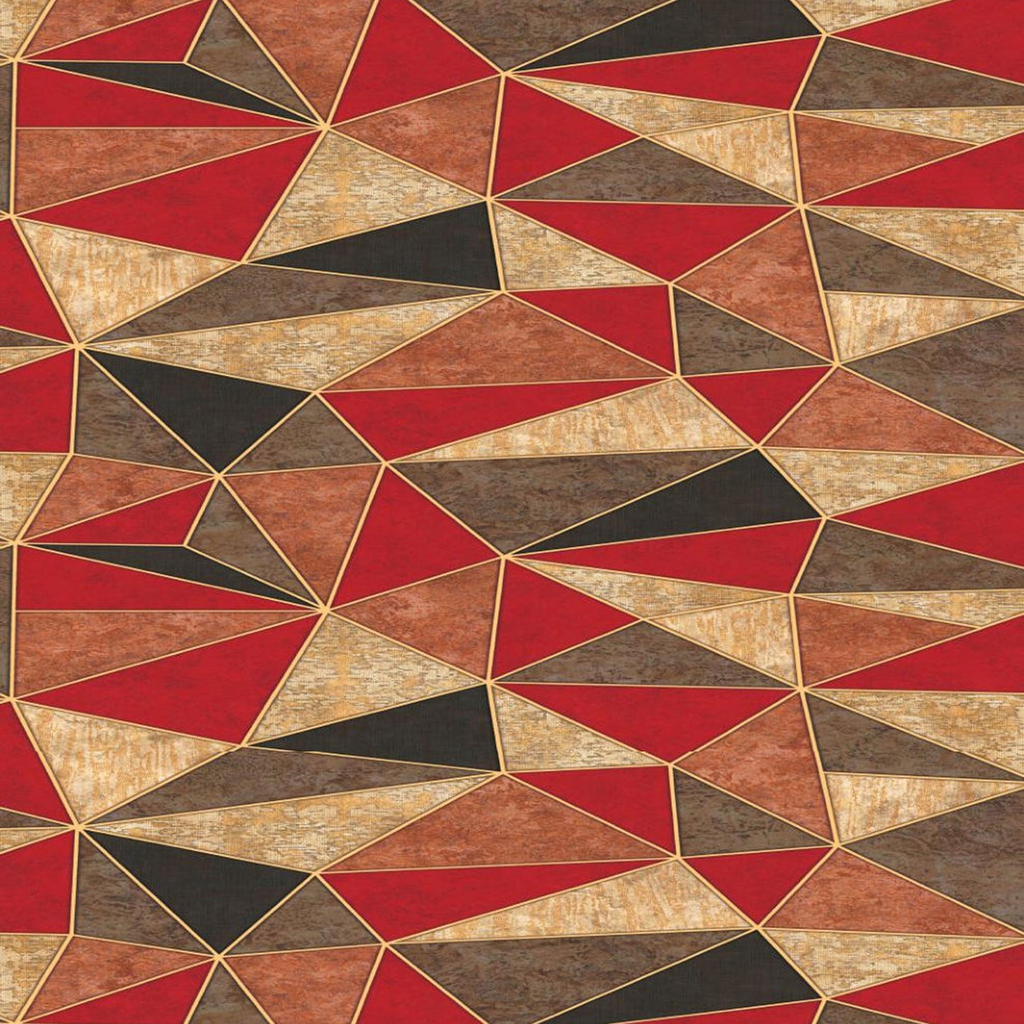 Golden Geometric Harmony Wallpaper