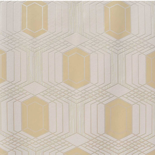 Interlinked Hexagonal Block Wallpaper